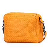 Nappa Intrecciato Front Pocket Messenger Bag